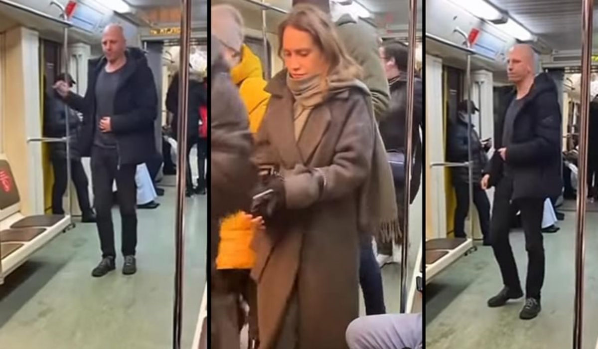 a man acts nausea and vomiting to get seat in metro train video goes viral